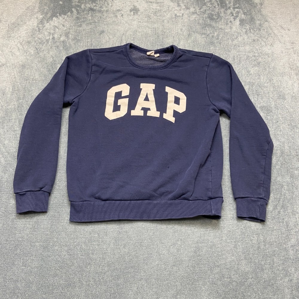 Gap Sweatshirt Mens S Blue Cotton Graphic Logo Fleece Lined Performance Winter